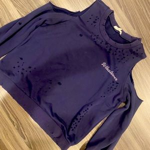 Honey Punch “Whatever” Navy Sweater